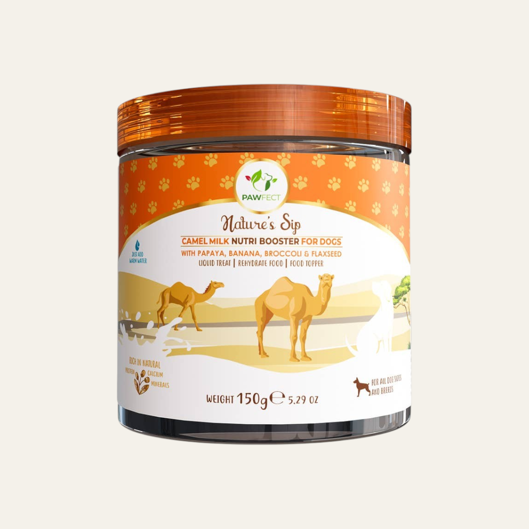 Pawfect Nature's Sip Camel Milk Powder with Papaya, Banana, Broccoli & Flaxseeds 150g