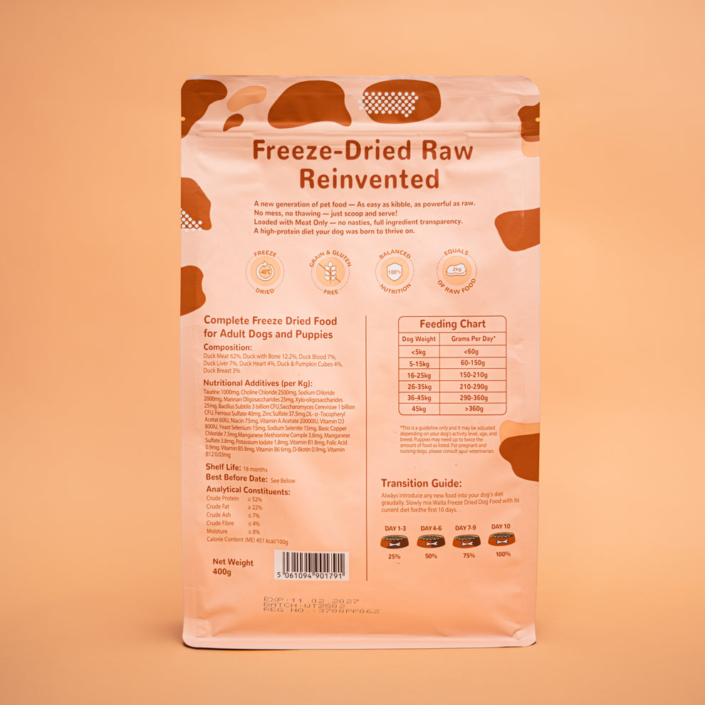 Waita Freeze Dried Complete Duck Recipe 400g