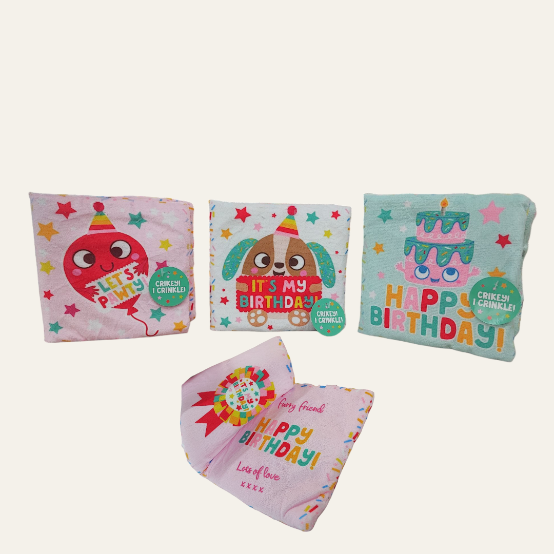 Birthday Card Plush & Crinkle Toy