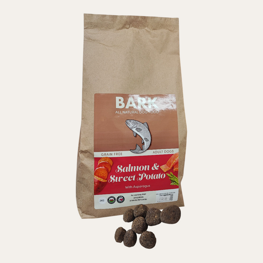 BARK Dried Dog Food Salmon, Trout & Sweet Potato with Asparagus