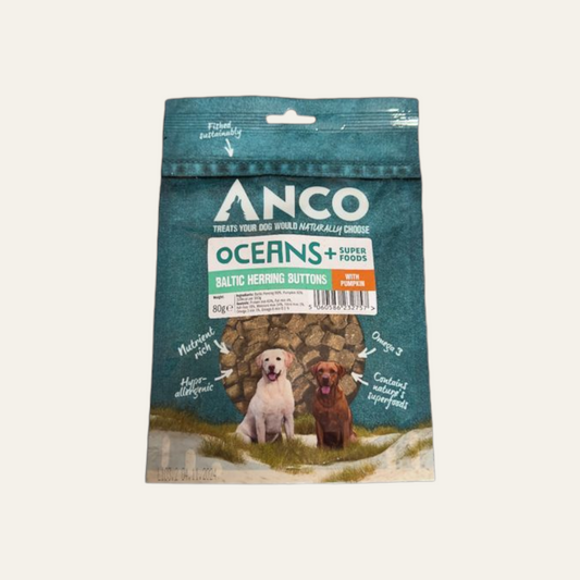 Anco Oceans+ Baltic Herring Buttons with Pumpkin 80g