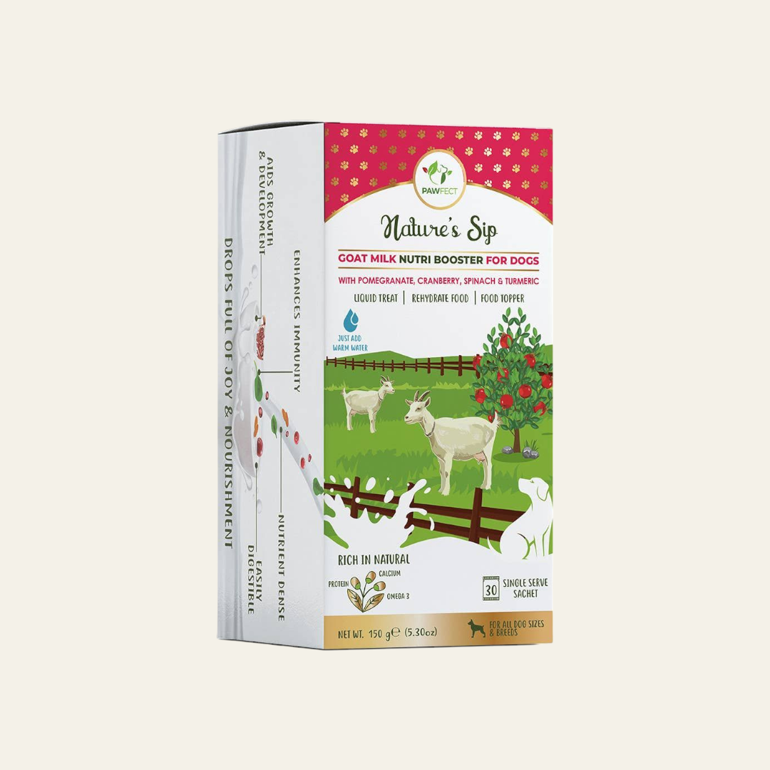 Pawfect Nature's Sip For Dogs: Goat's Milk with Pomegranate & Cranberry | SINGLE Sachet