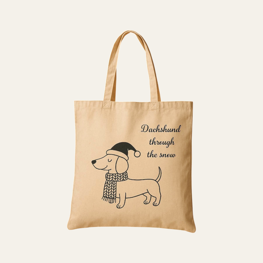 Festive Dachshund Tote - Personalise It!