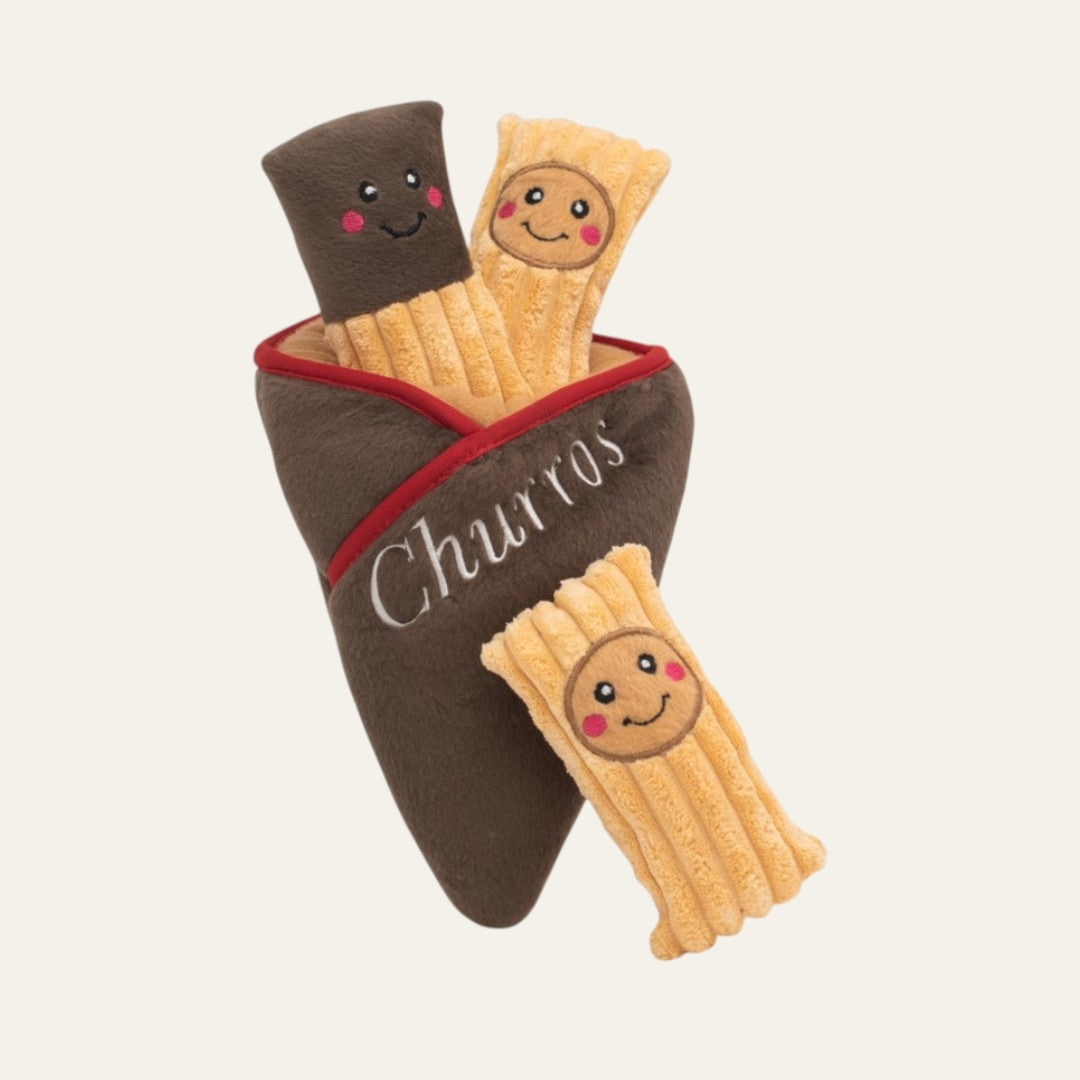 Zippy Paws Churros Interactive Burrow Toy