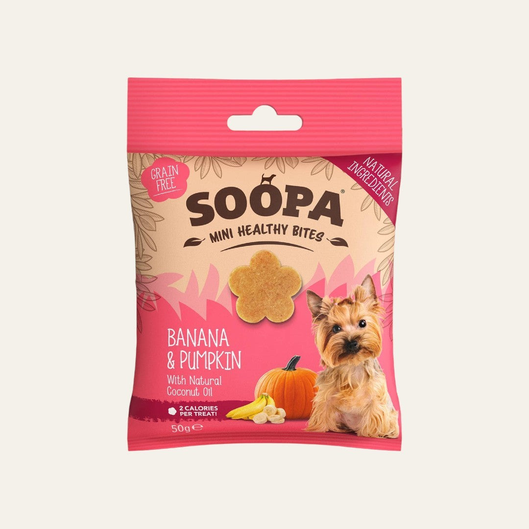 Soopa Mini Breed Banana & Pumpkin Healthy Bites 50g