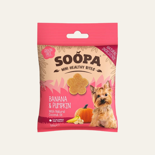 Soopa Mini Breed Banana & Pumpkin Healthy Bites 50g