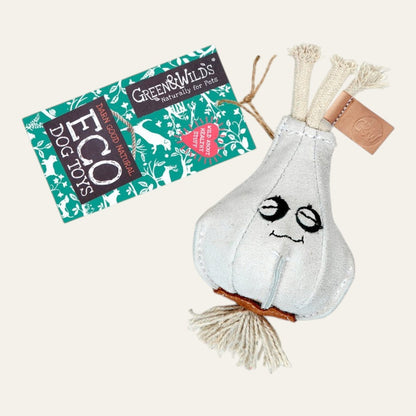 Green & Wilds Gary the Garlic, Eco Dog Toy