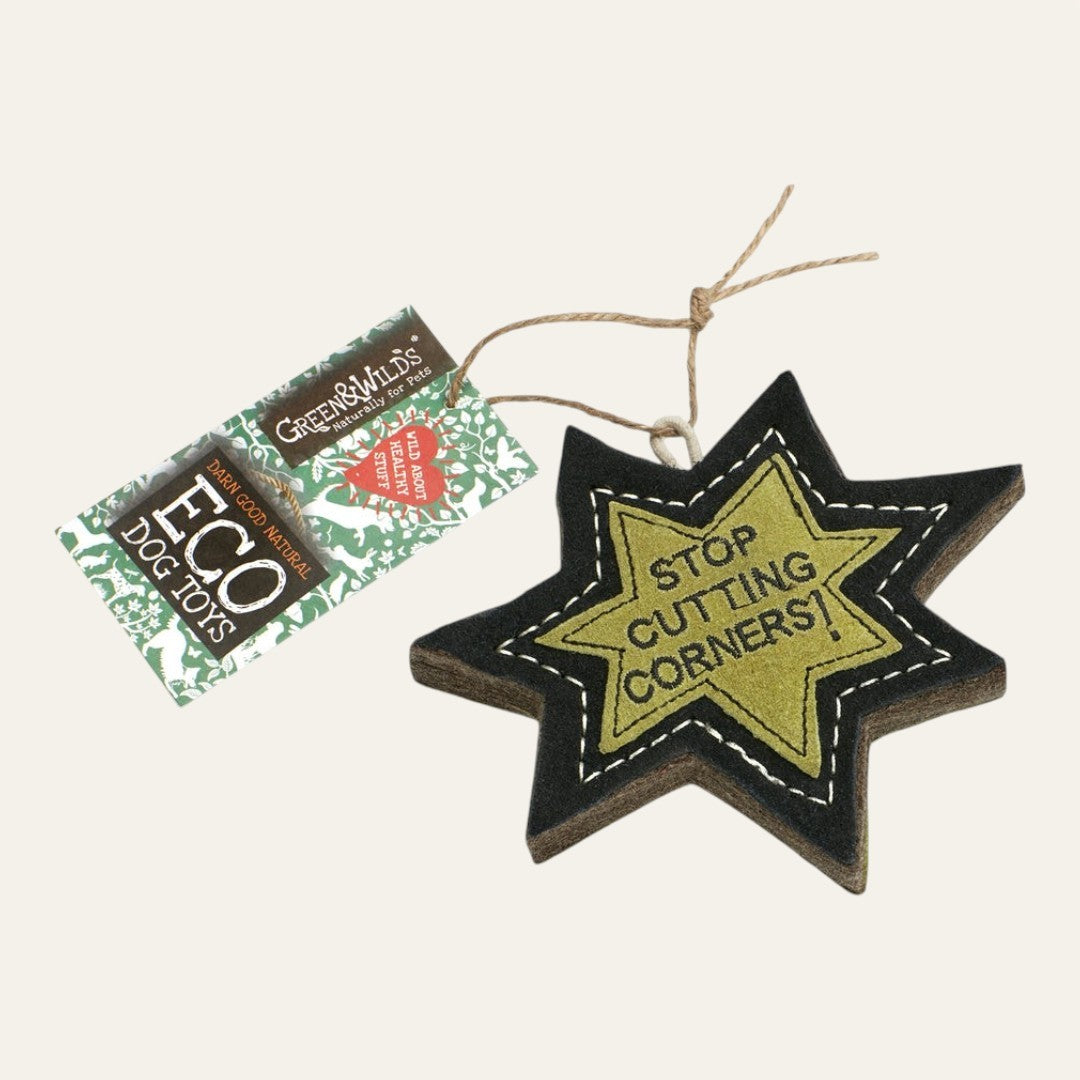 Green & Wilds Stop Cutting Corners, Eco Dog Toy