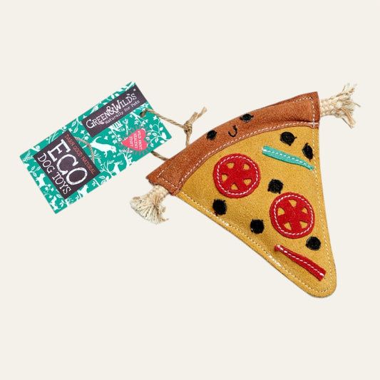 Green & Wilds Pepe le Pizza, Eco Dog Toy