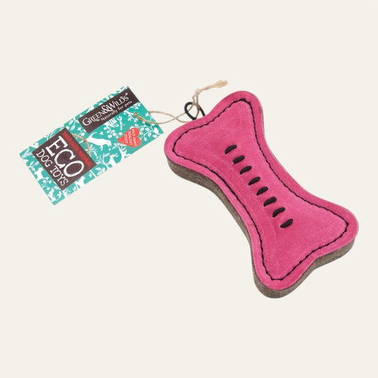 Green & Wilds Pinkie Bone, Eco Dog Toy