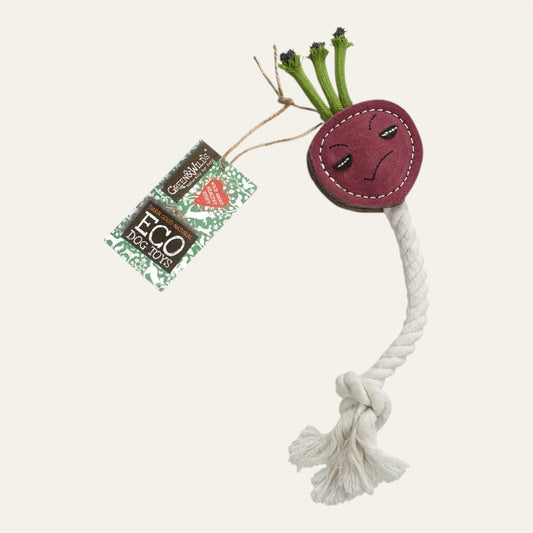 Green & Wilds Ruby the Radish, Eco Dog Toy