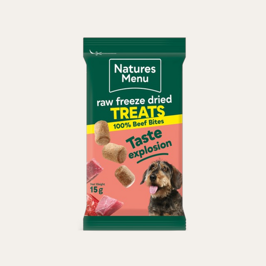 Natures Menu Raw Freeze Dried 100% Beef Bites 15g