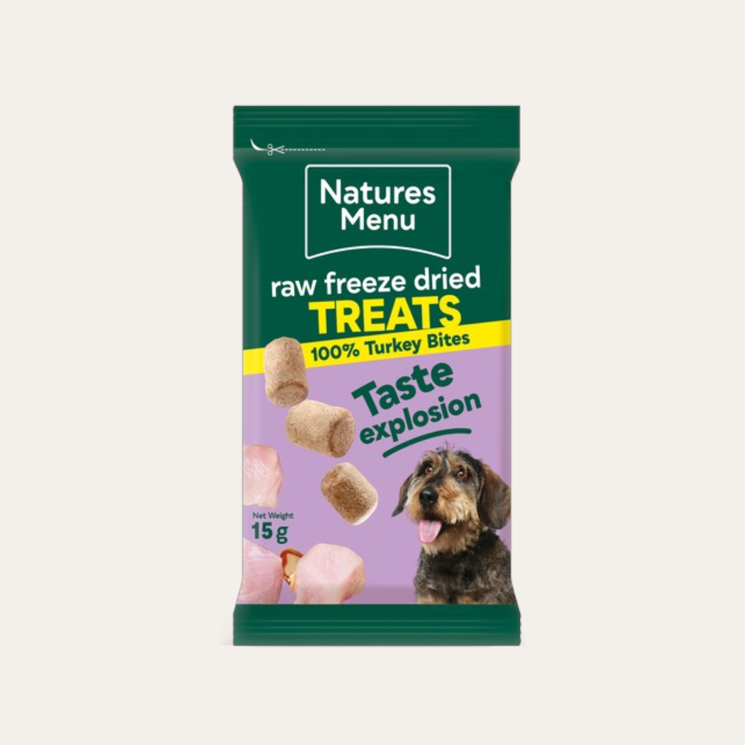 Natures Menu Raw Freeze Dried 100% Turkey Bites 15g