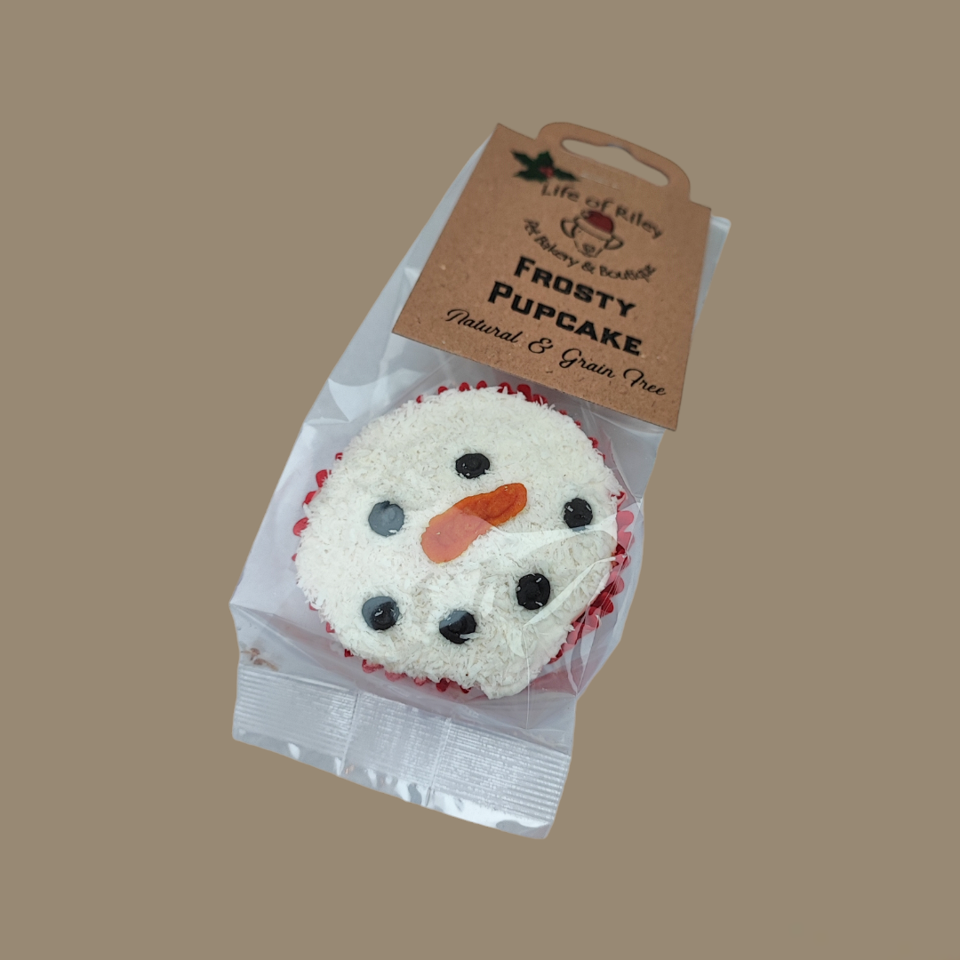 Life of Riley Christmas Snowman Pupcake