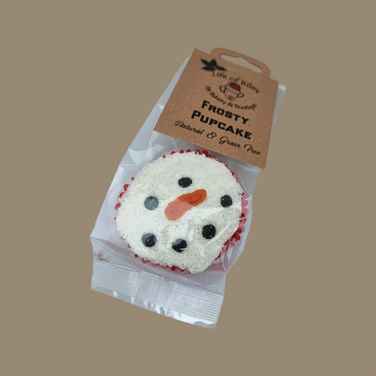 Life of Riley Christmas Snowman Pupcake