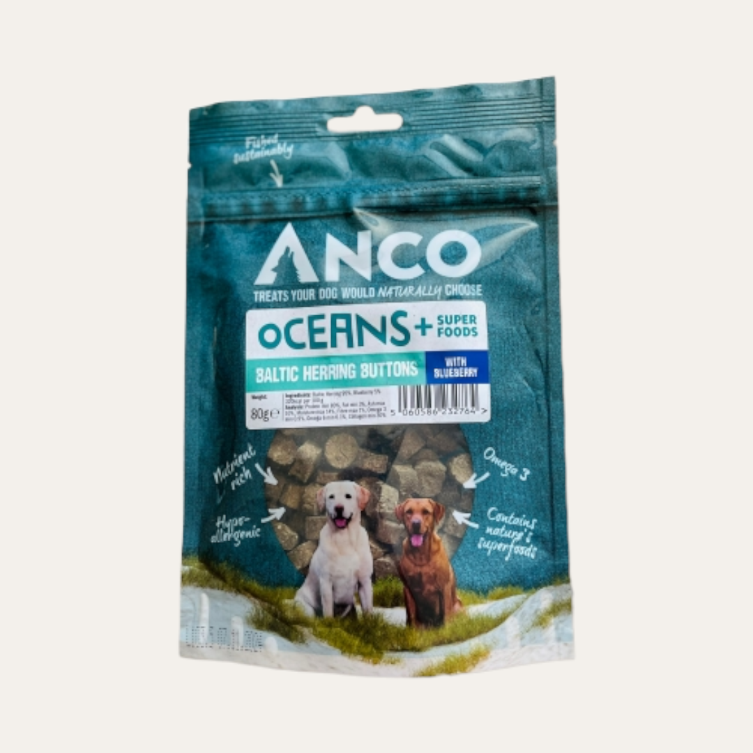 Anco Oceans+ Baltic Herring Buttons with Blueberry