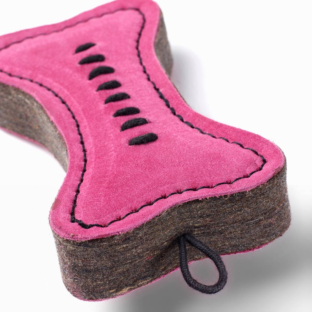 Green & Wilds Pinkie Bone, Eco Dog Toy