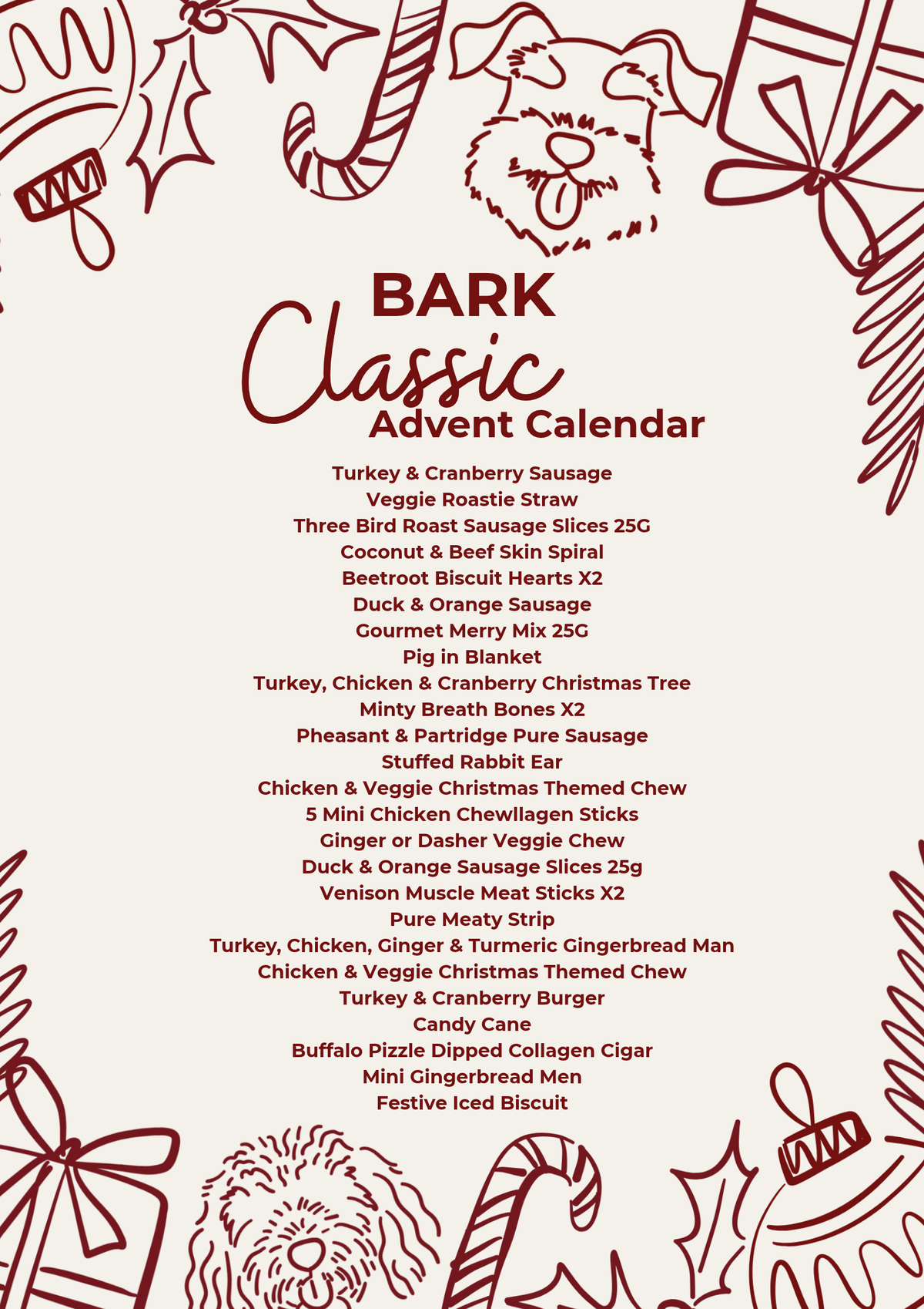 BARK Classic Advent Calendar - 25 Days | Calendar Checkout Only