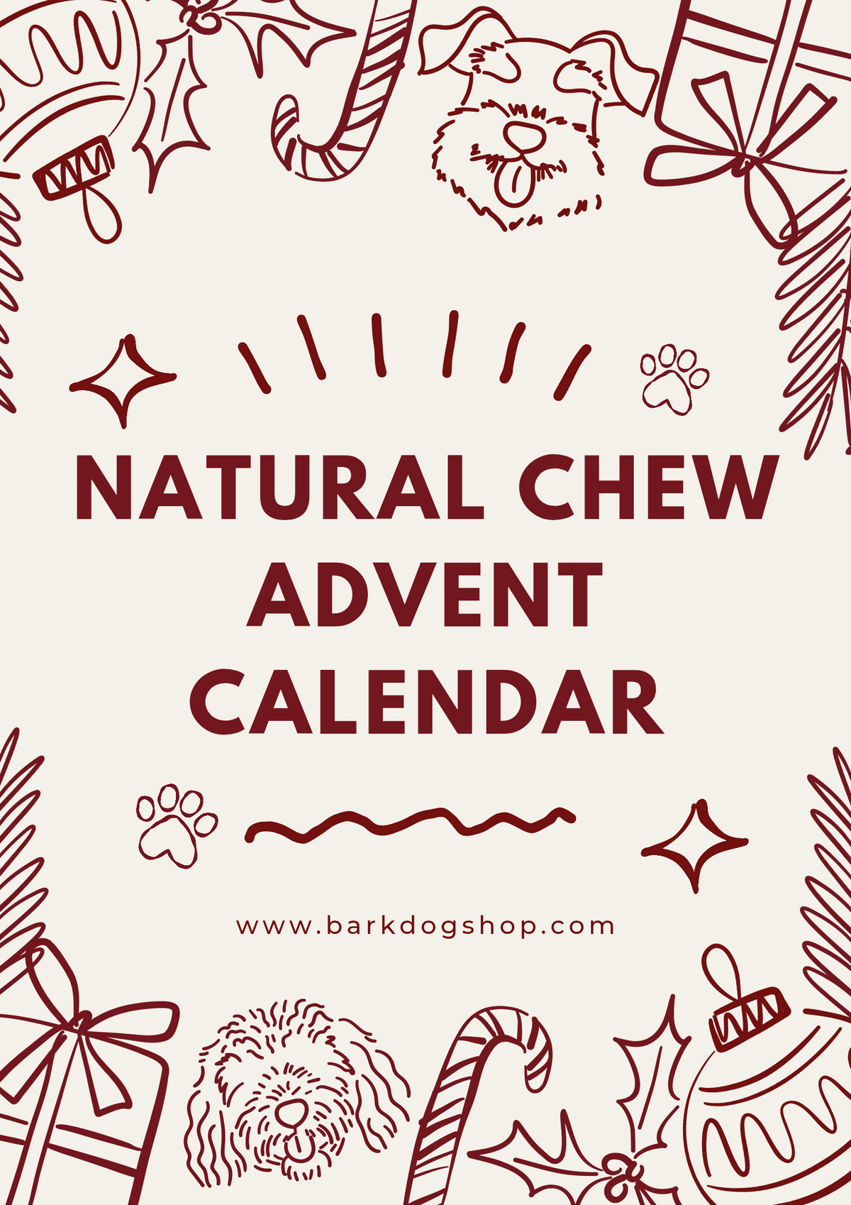 BARK Advent Calendar 100% Natural Chews - 25 Days | Calendar Checkout Only