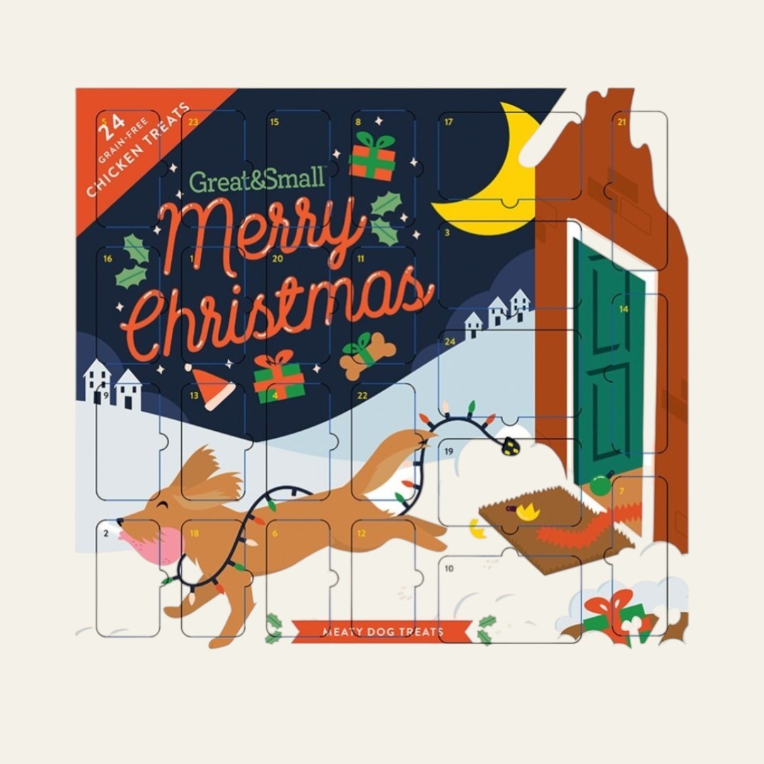 Merry Christmas Dog Advent Calendar with Meaty Treats