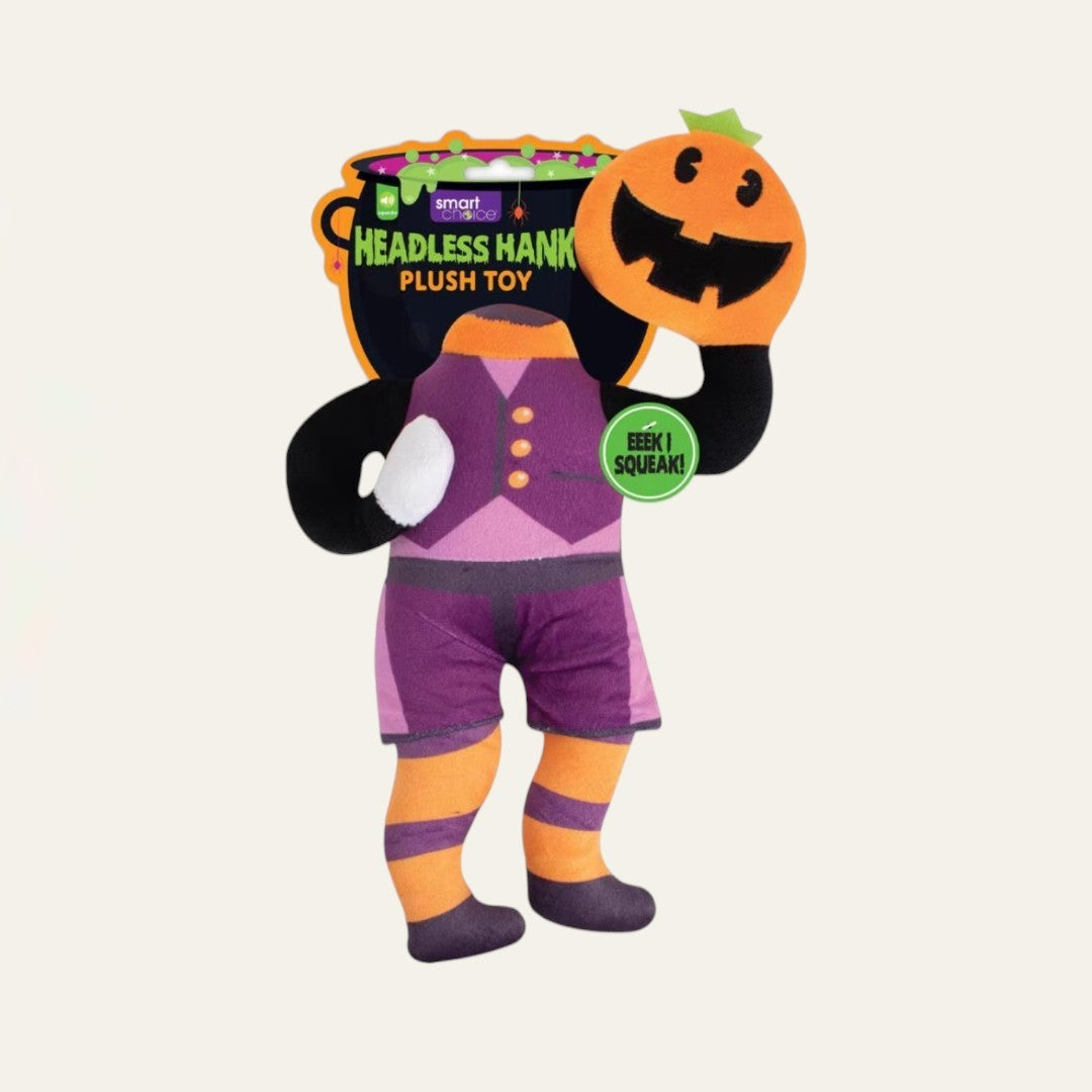 Squeaky Headless Pumpkin Dog Toy