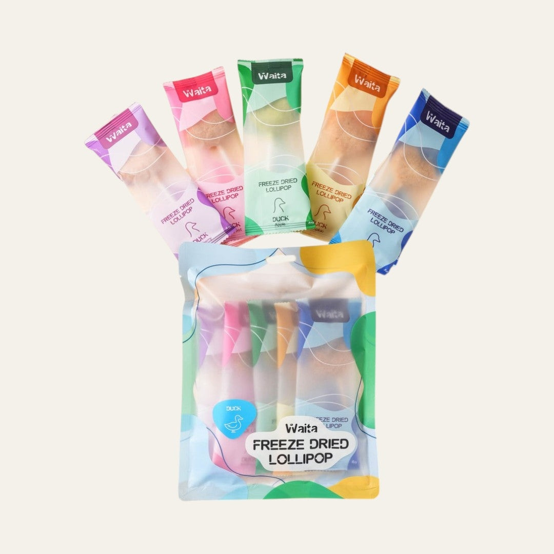 Waita Freeze-Dried Duck Lollipops – 5 Pack