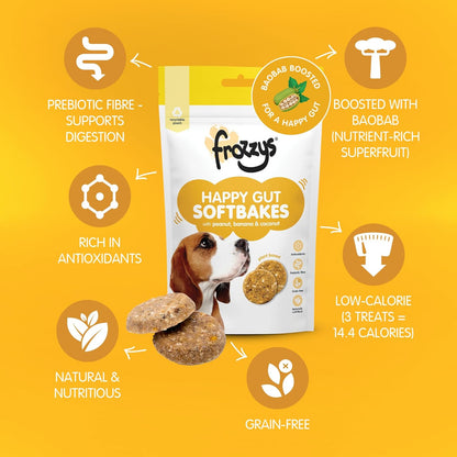 Frozzys Happy Gut Softbakes | Peanut Butter, banana & Coconut