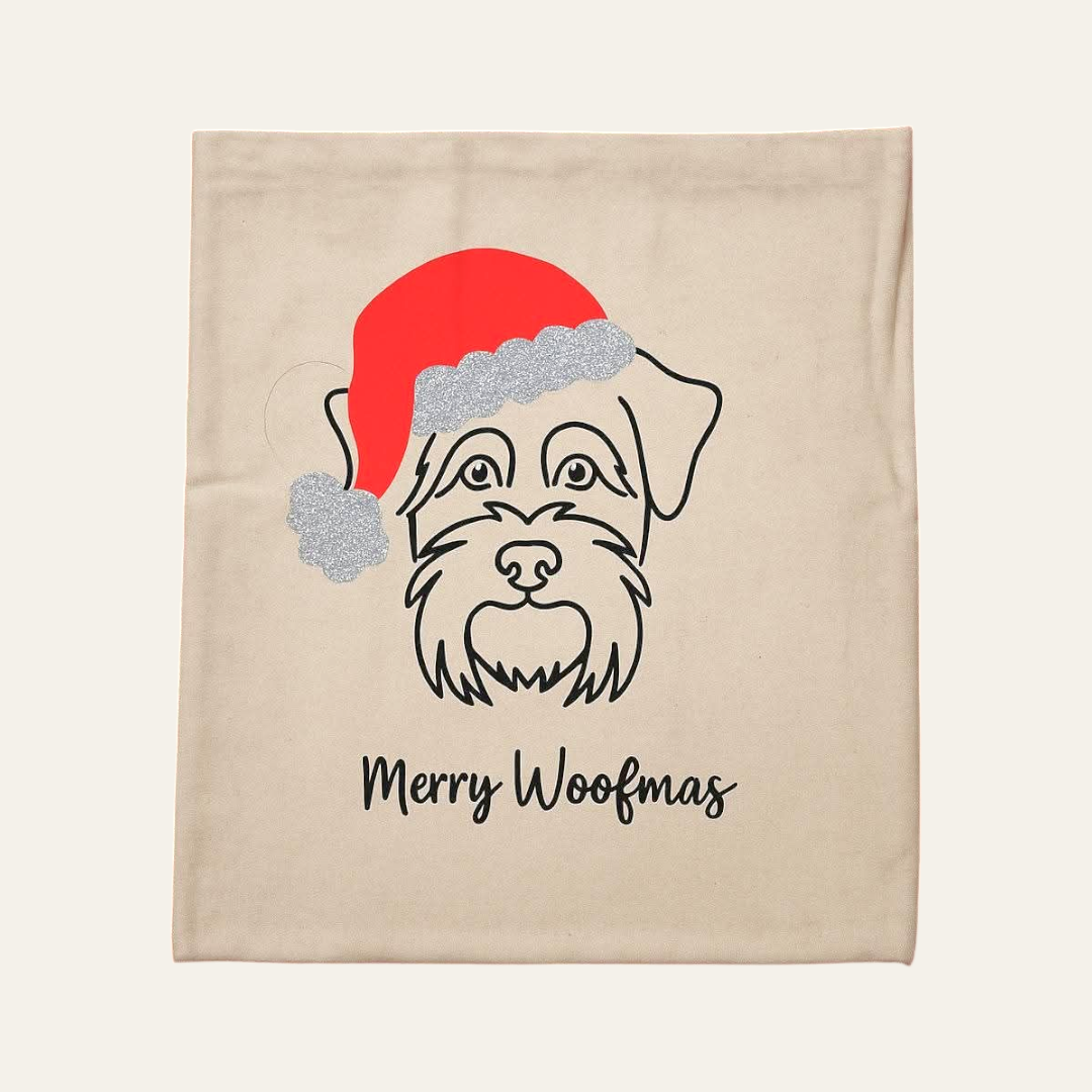 Festive Miniature Schnauzer Tote - Personalise It!