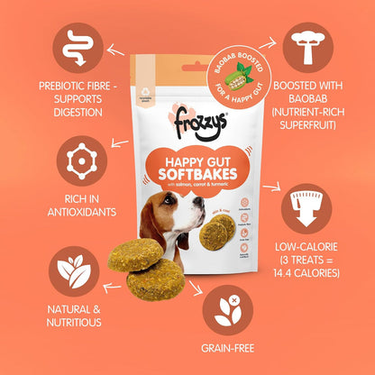Frozzys Happy Gut Softbakes| Salmon, Carrot & Tumeric