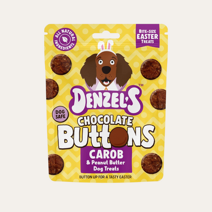Denzel'S Vegan Chocolate Buttons-Carob & Peanut Butter 90g