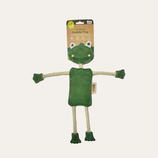Freddie the Frog- Eco Leather Dog Toy