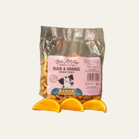 Betty Miller Grain Free Duck & Orange Bones 400g