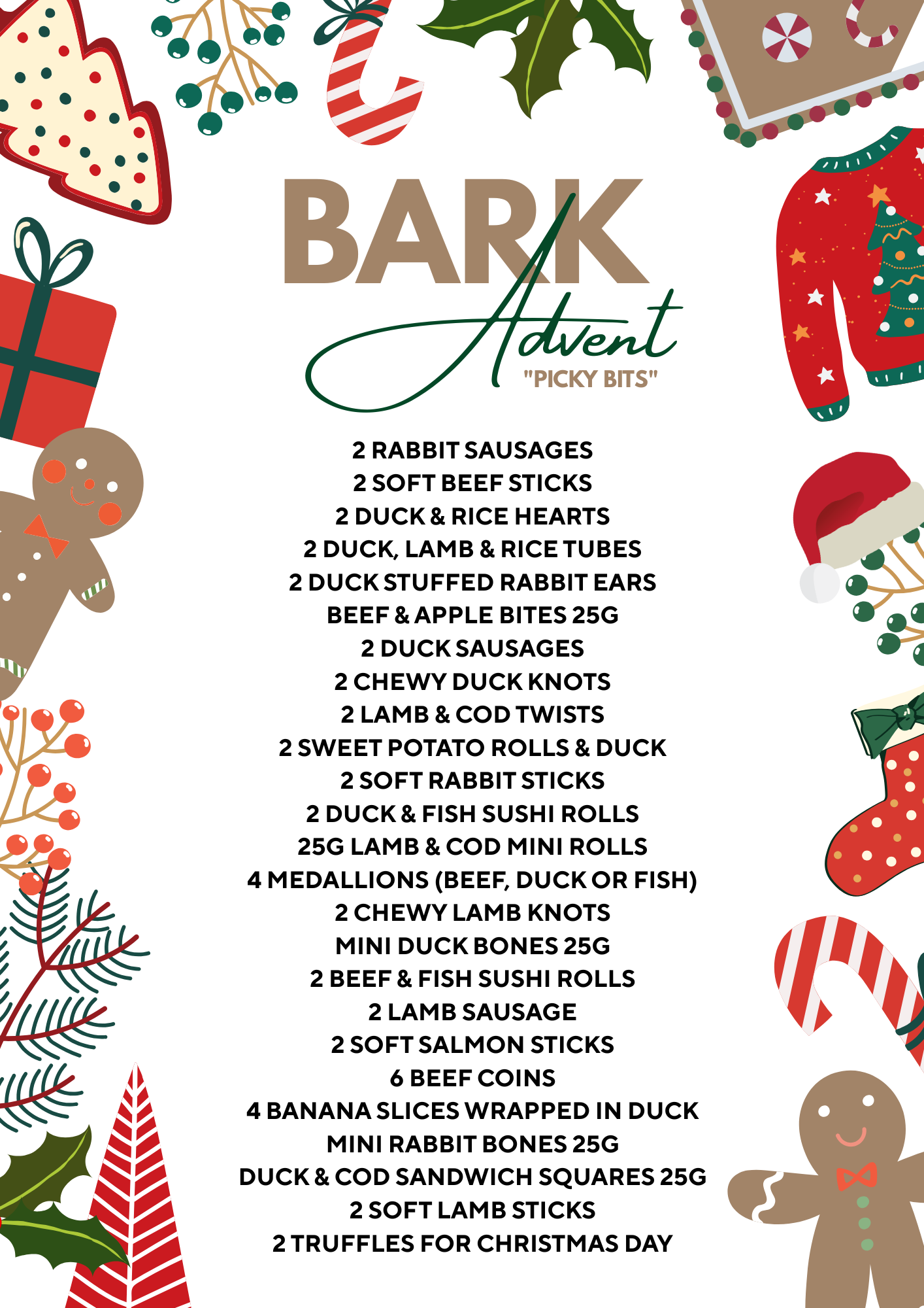 BARK 25 Day PICKY BITS Advent Calendar   | PRE ORDER | This must be ordered separately to other items