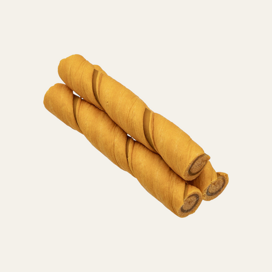Cranberry and Peanut 5.5" Puffed Twist Stick
