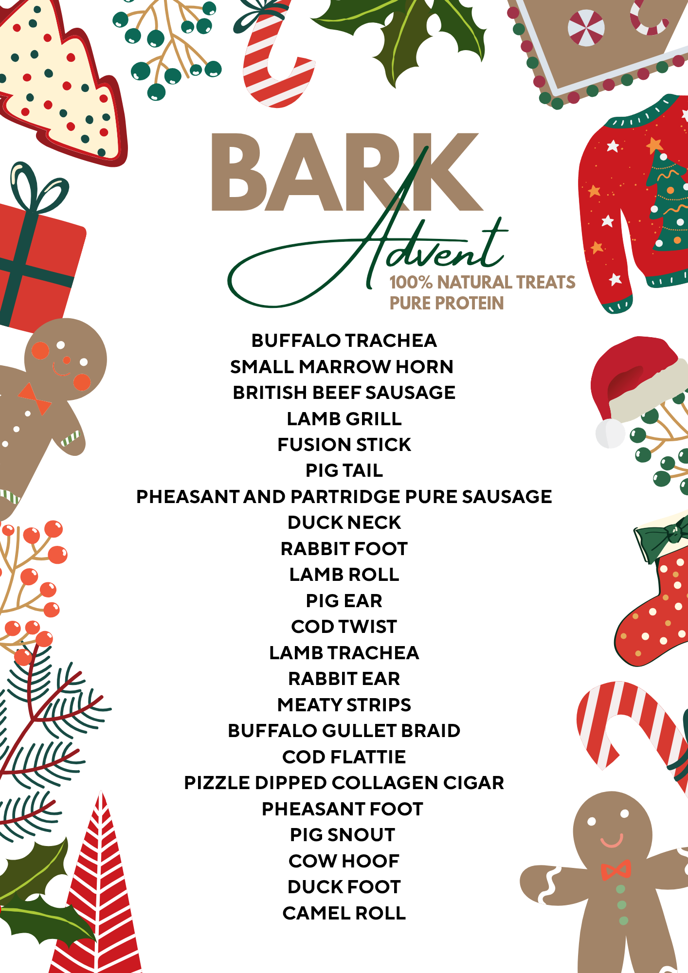 BARK Advent Calendar 100% NATURAL| PRE ORDER | This must be ordered separately to other items