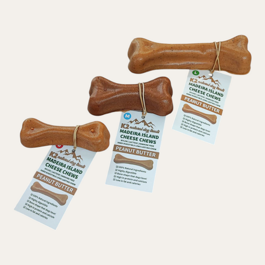 K2 Madeira Island Cheese Chews Peanut Butter | 3 Sizes