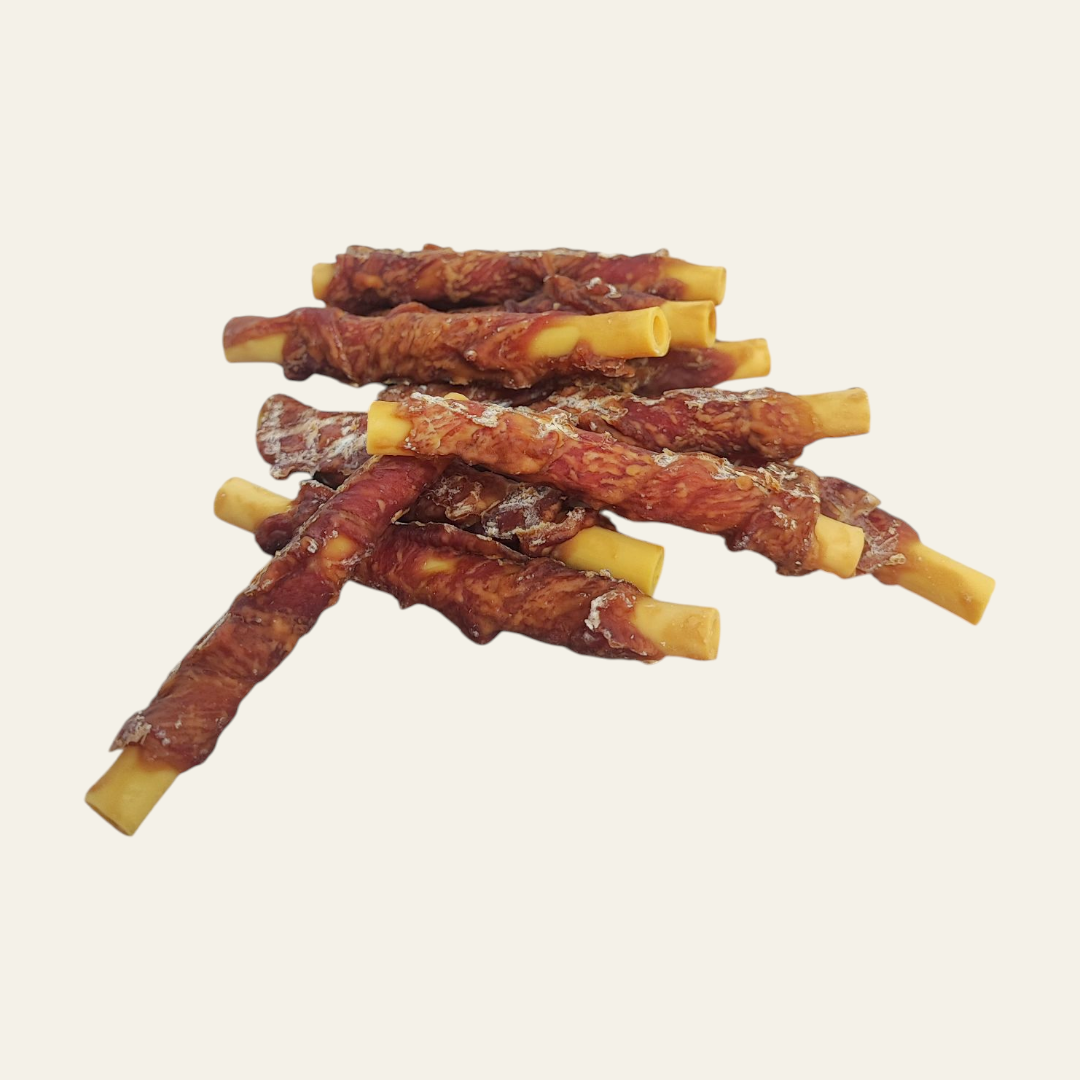 Sweet Potato Tube Wrapped in Duck