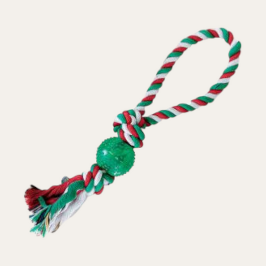 Festive Rope Tug with Ball