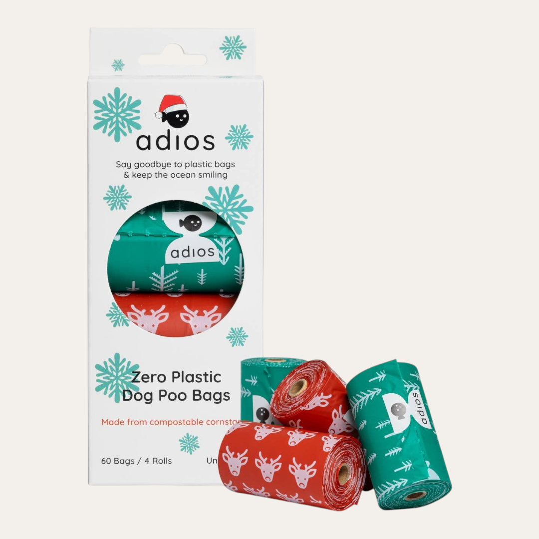 Adios Christmas Compostable Poo Bags