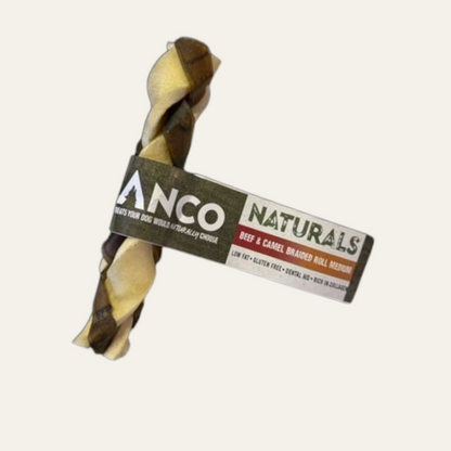 Anco Naturals Beef and Camel Braided Roll Medium