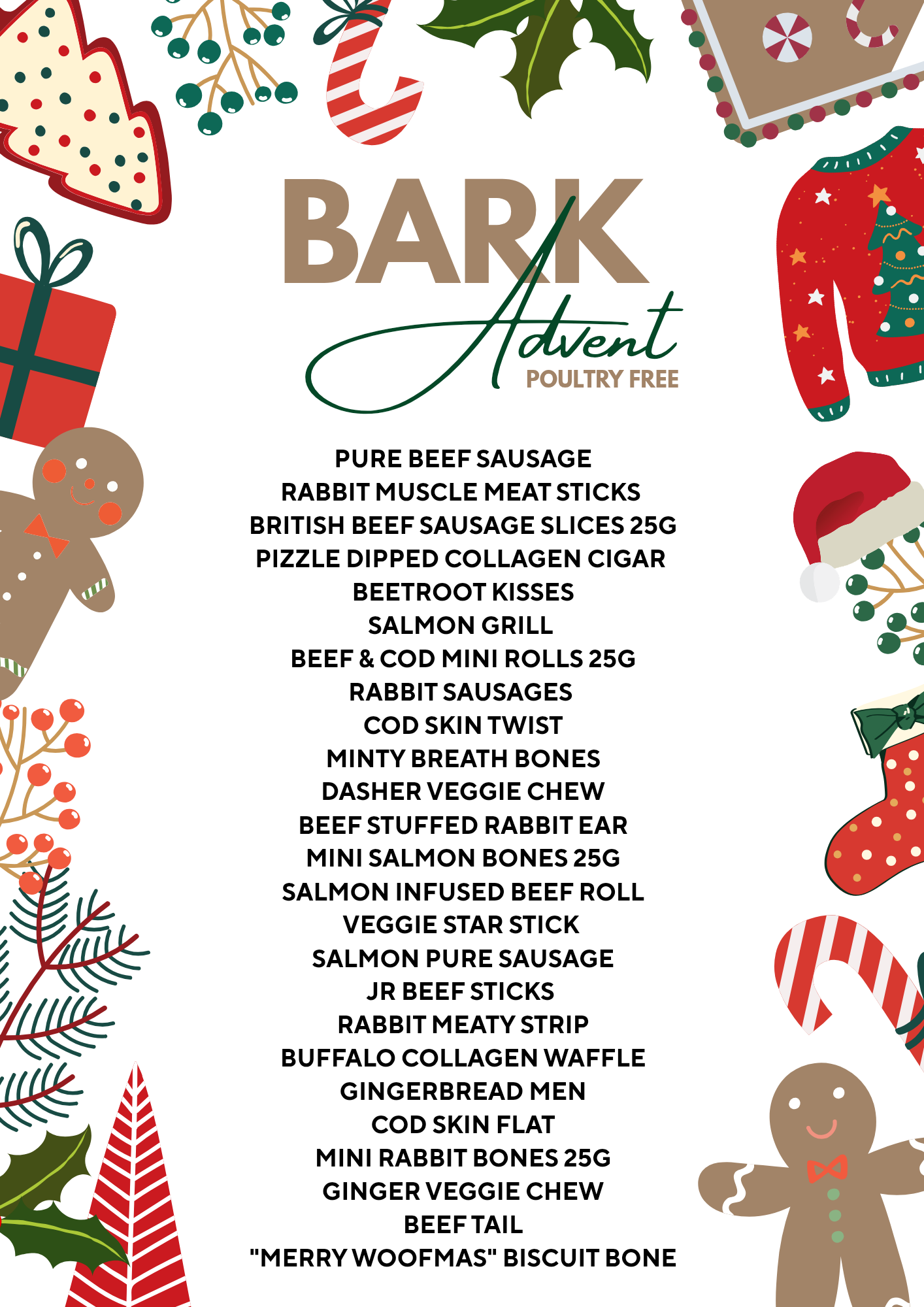 BARK Classic Advent Calendar & REFILL | PRE ORDER | This must be ordered separately to other items