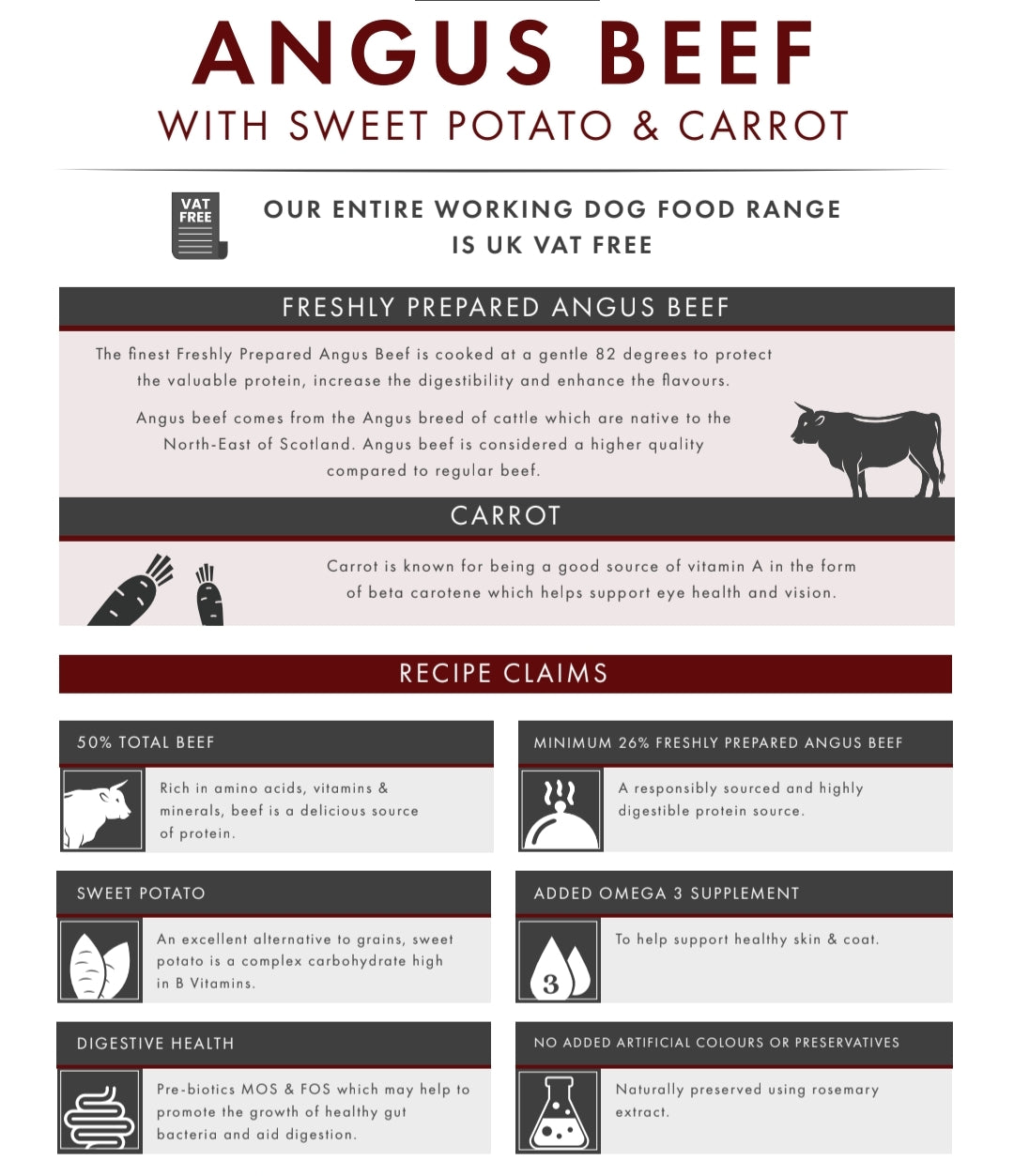 BARK Dried Food Angus Beef with Sweet Potato & Carrot 2kg - Adult Dog