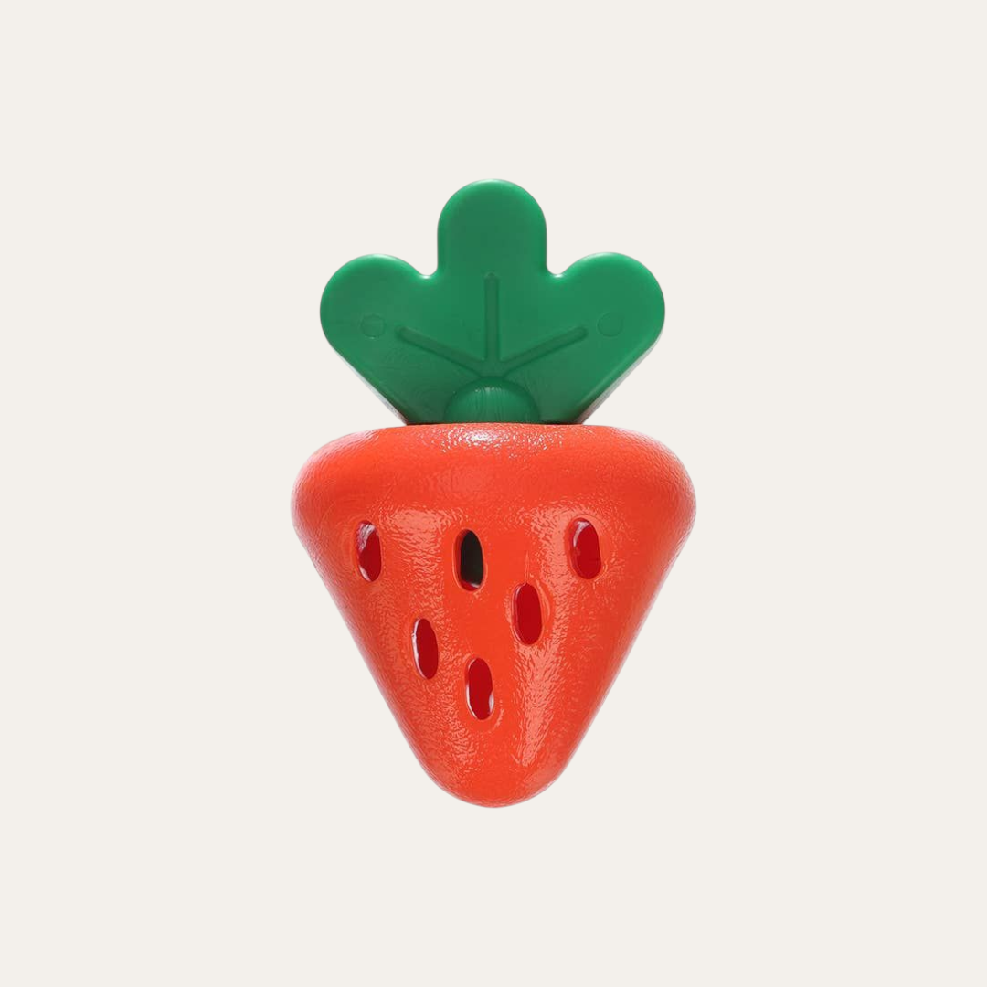 Rubber Strawberry Treat Dispenser