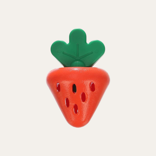 Rubber Strawberry Treat Dispenser