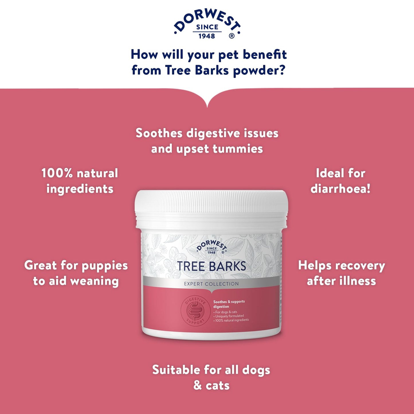Dorwest Tree Barks Powder For Dogs And Cats 100g