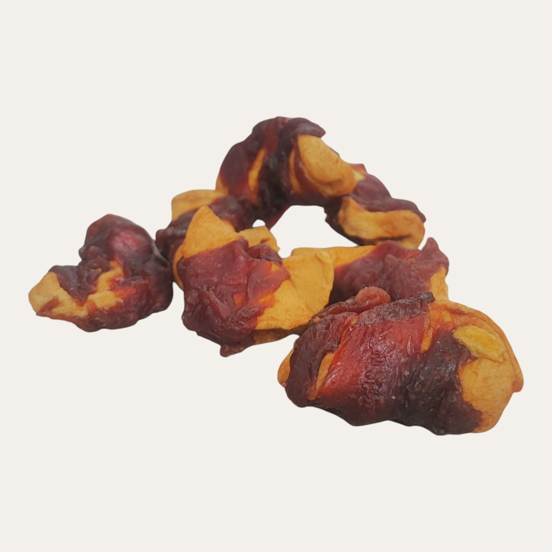 Duck Wrapped Apple Chunk