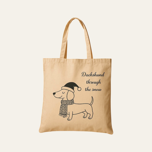 Festive Dachshund Tote - Personalise It!
